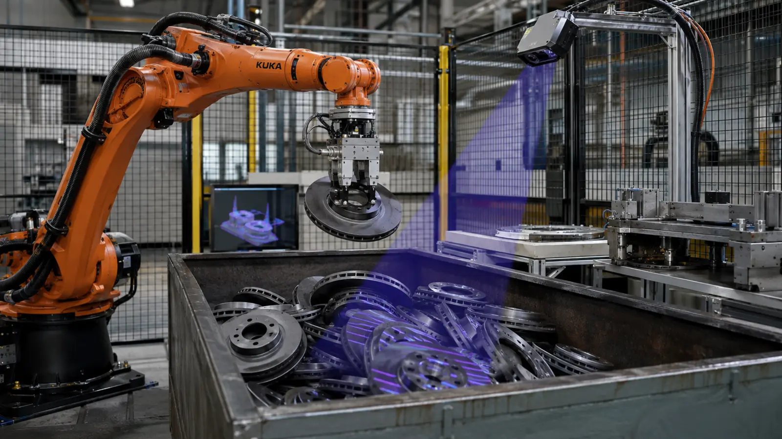 3D Kameralı Bin Picking teknik sistem görseli